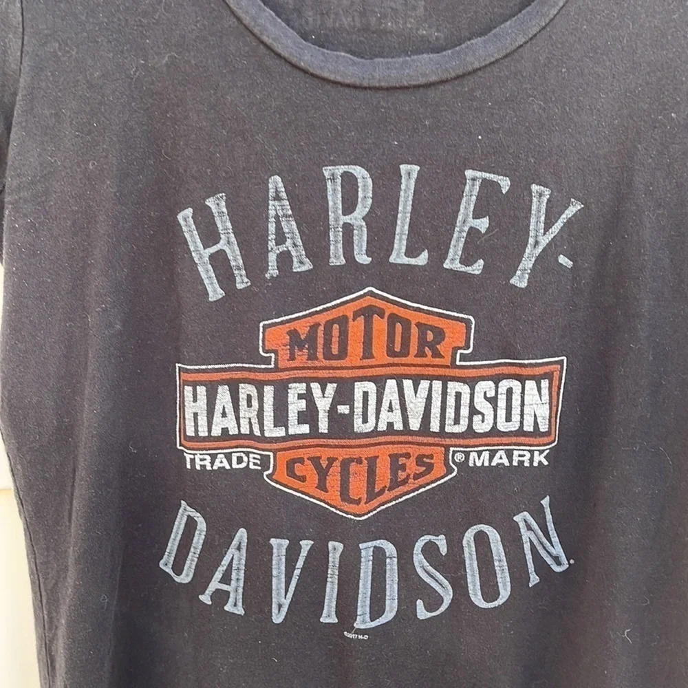 Harley-Davidson® Women's Endless Beauty Short Sleeve Scoop Tee, Black medium